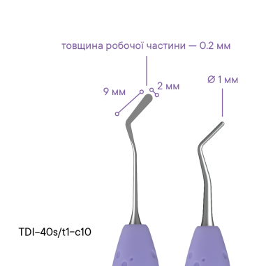 Штопфер-гладилка (каплевидная) TYPE 11 - TDI-40s/t1-c10 - Meddins