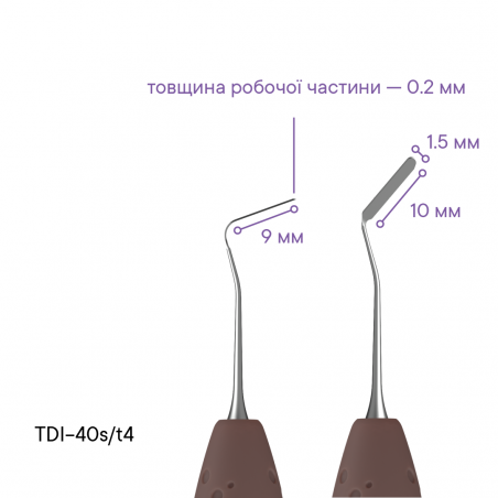 Гладилка для эстетического моделирования композита TYPE 4 - TDI-40s/t4 - Meddins