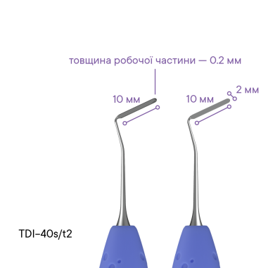 Hladítko pro práci s kompozitem v těžko dostupných místech TYPE 2 - TDI-40s/t2 - Meddins