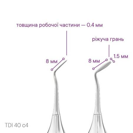 Гладилка з різальною гранню TYPE 4 - TDI 40 c4 - Meddins