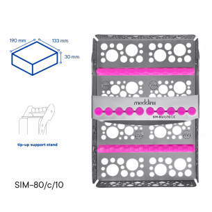 Box na stomatologické frézy s víkem - SIM-80/b - Meddins 2