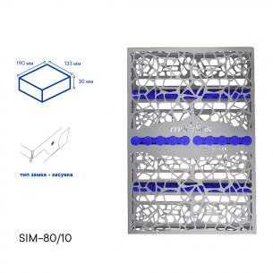 Box na stomatologické frézy s víkem - SIM-80/b - Meddins 2