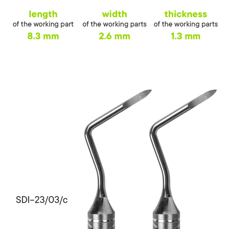 Корневой элеватор (изогнутый) - SDI-23/03/c - Meddins
