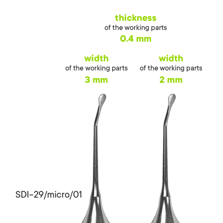 Распатор для микрохирургии TYPE 1  - SDI-29/micro/01 - Meddins