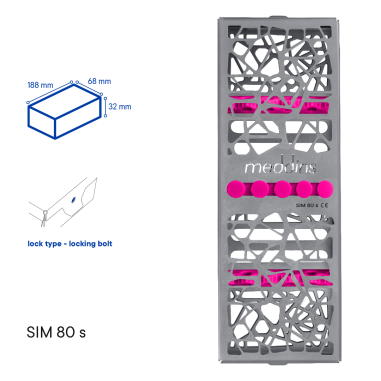 Zásobník pro sterilizaci nástrojů TYPE 1 - SIM 80 s - Meddins