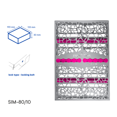 Kazeta na sterilizaci nástrojů - SIM-80/10 - Meddins