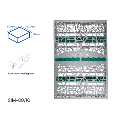 Kazeta na sterilizaci nástrojů - SIM-80/10 - Meddins