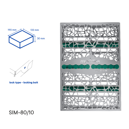 Kazeta na sterilizaci nástrojů - SIM-80/10 - Meddins