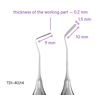 Гладилка для внесения и эстетического моделирования композита TYPE 4 - TDI-40/t4 - Meddins