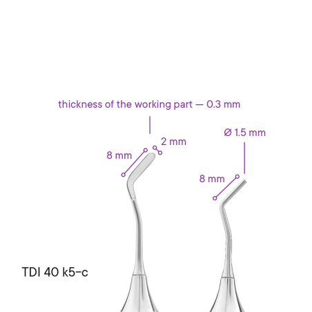 Штопфер-гладилка TYPE 5 (цилиндрическая) - TDI 40 k5-c - Meddins